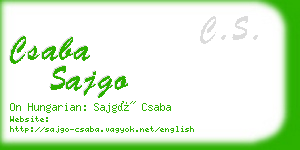 csaba sajgo business card